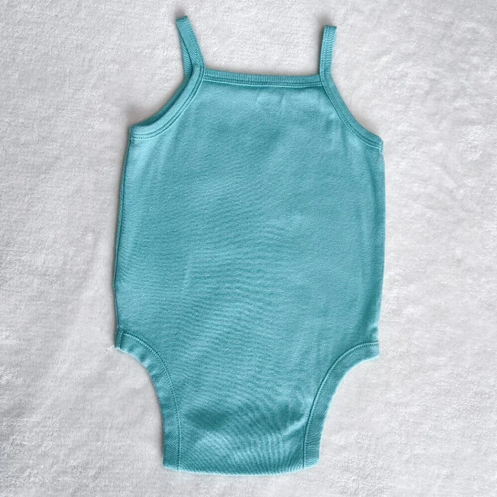 Old Navy Sleeveless Bodysuit | Baby Girls | 12-18 Months | Watermelon | Aqua